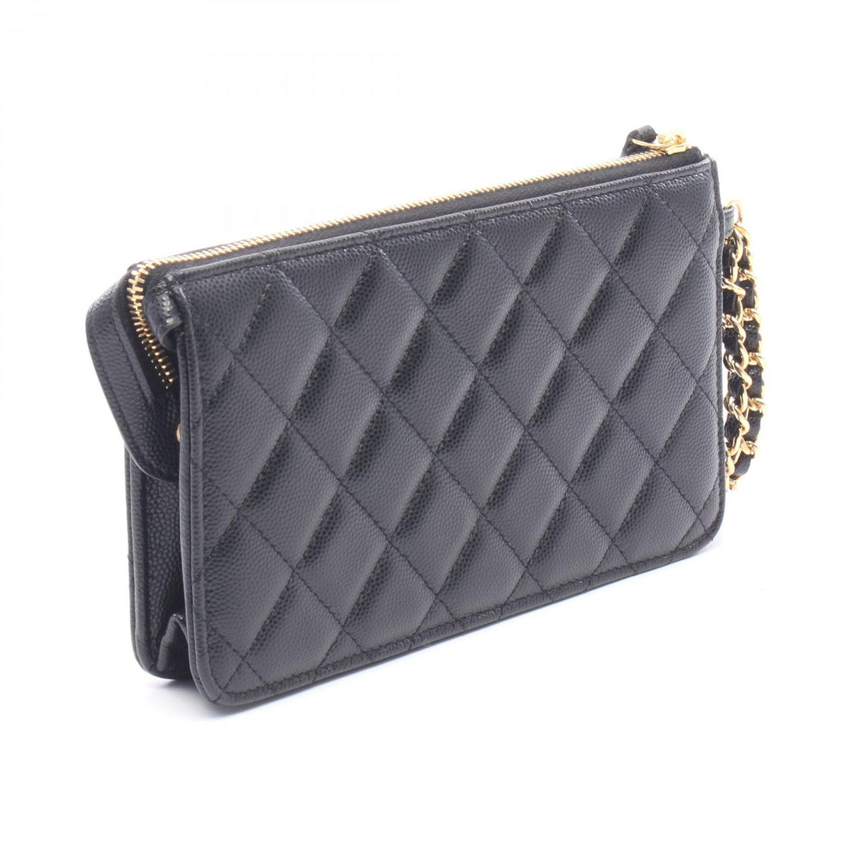 CHANEL Matelasse Caviar Skin Wallet Clutch