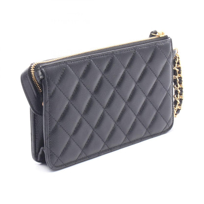 CHANEL Matelasse Caviar Skin Wallet Clutch