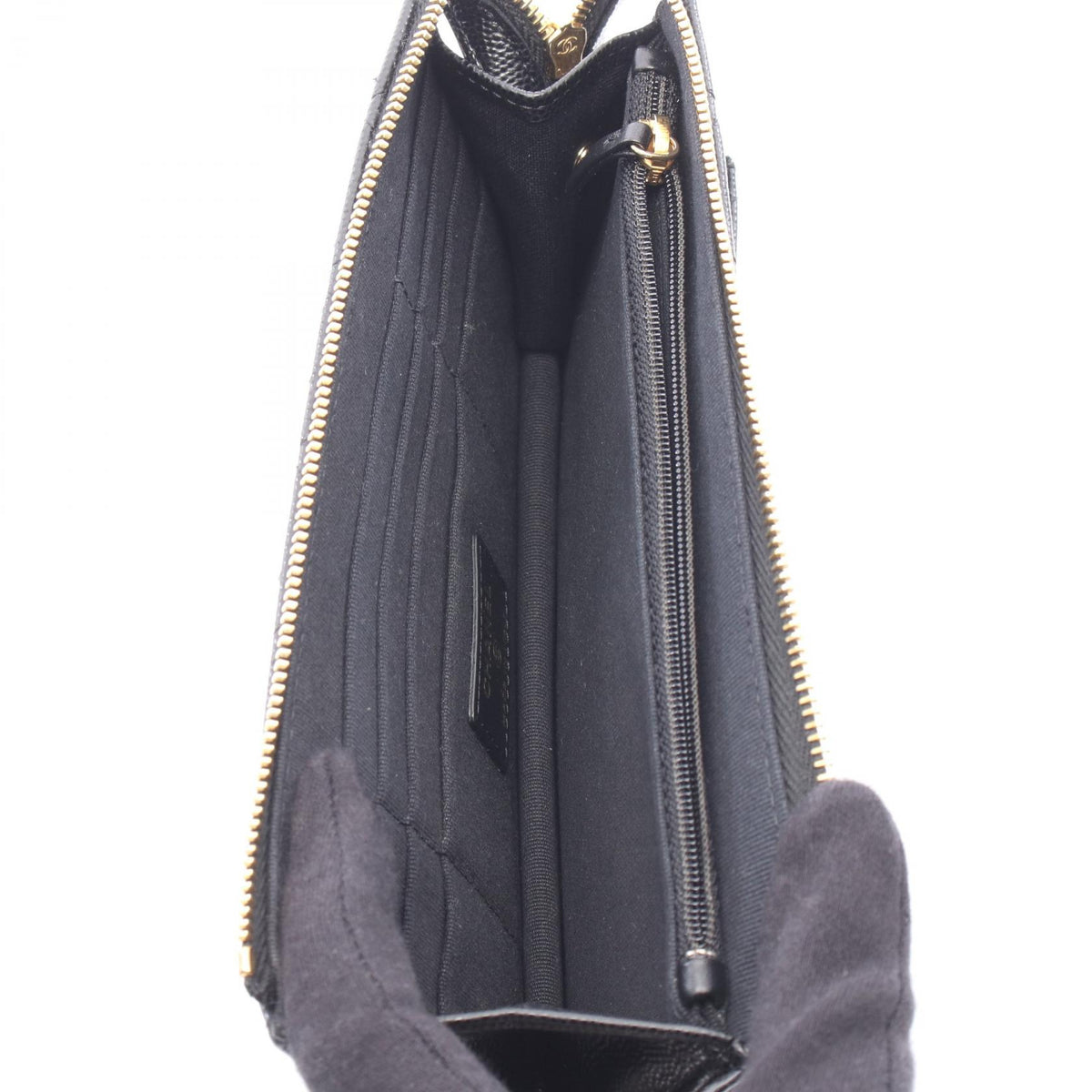CHANEL Matelasse Caviar Skin Wallet Clutch