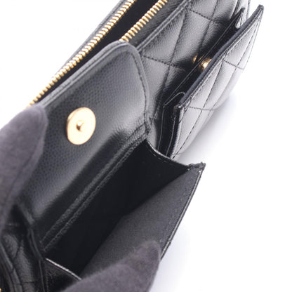 CHANEL Matelasse Caviar Skin Wallet Clutch