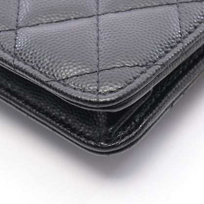 CHANEL Matelasse Caviar Skin Wallet Clutch