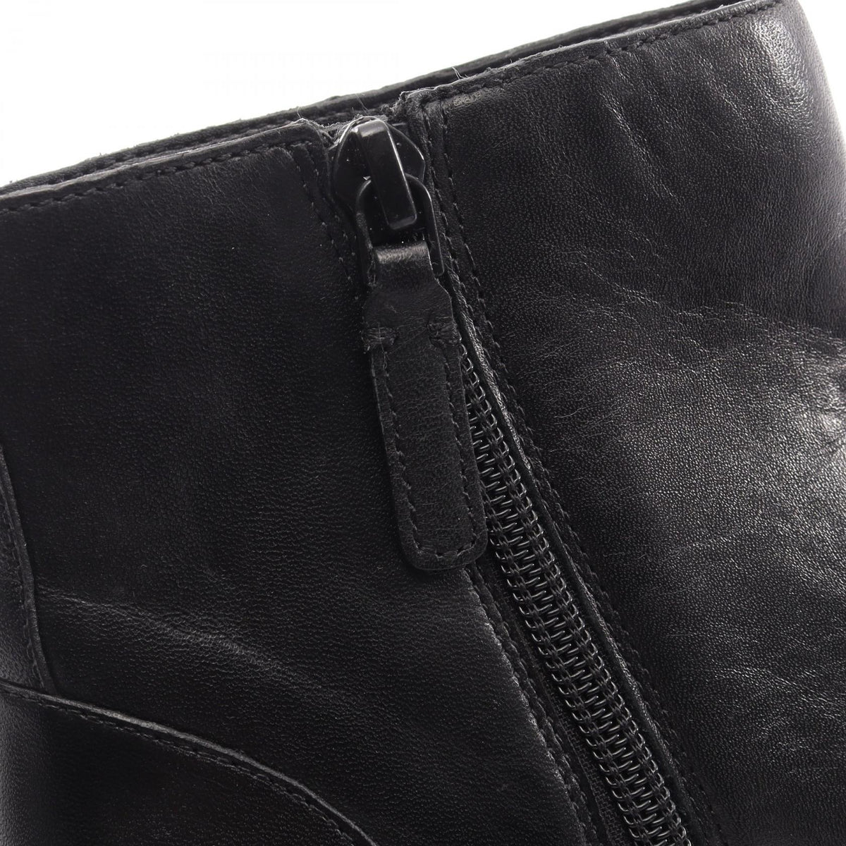 COLE HAAN Hollis Buckle Leather Short Boots Black Size US 8