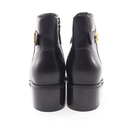 COLE HAAN Hollis Buckle Leather Short Boots Black Size US 8