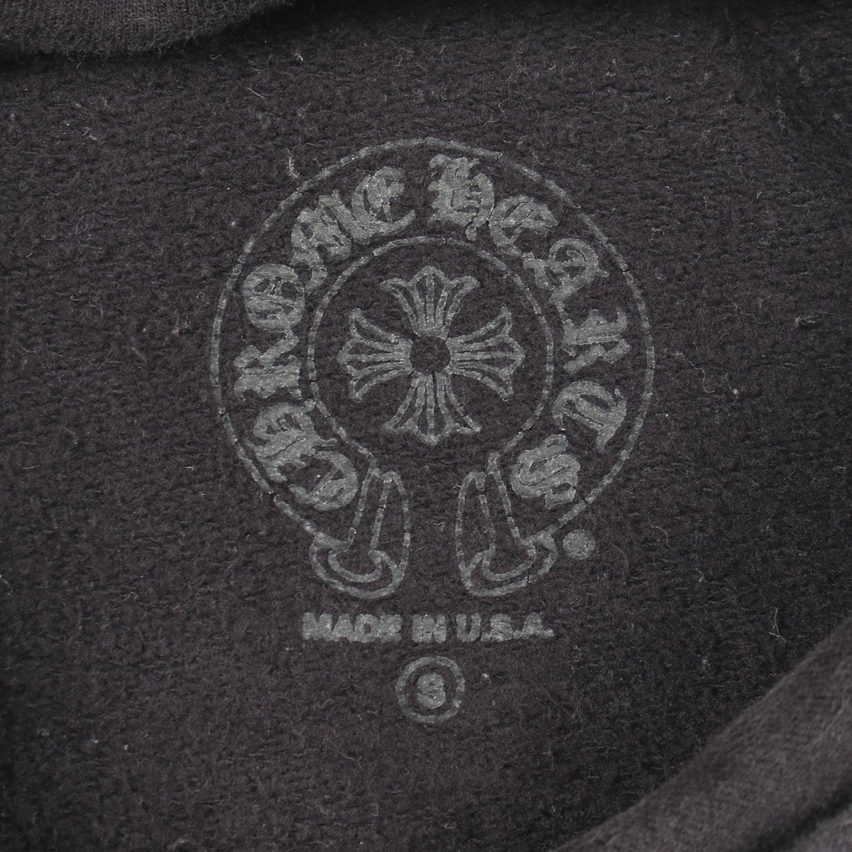 CHROME HEARTS Cemetery Cross Back Print Hoodie Size S