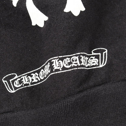CHROME HEARTS Cemetery Cross Back Print Hoodie Size S