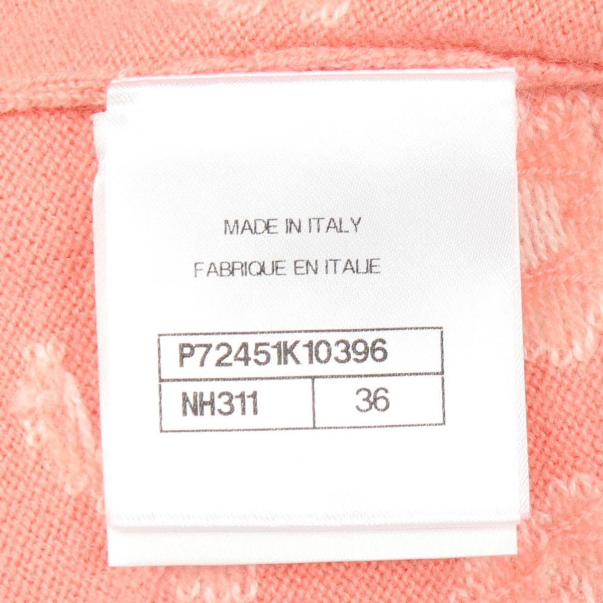 CHANEL Pink Cashmere Coco Mark Flower Cardigan Size 36