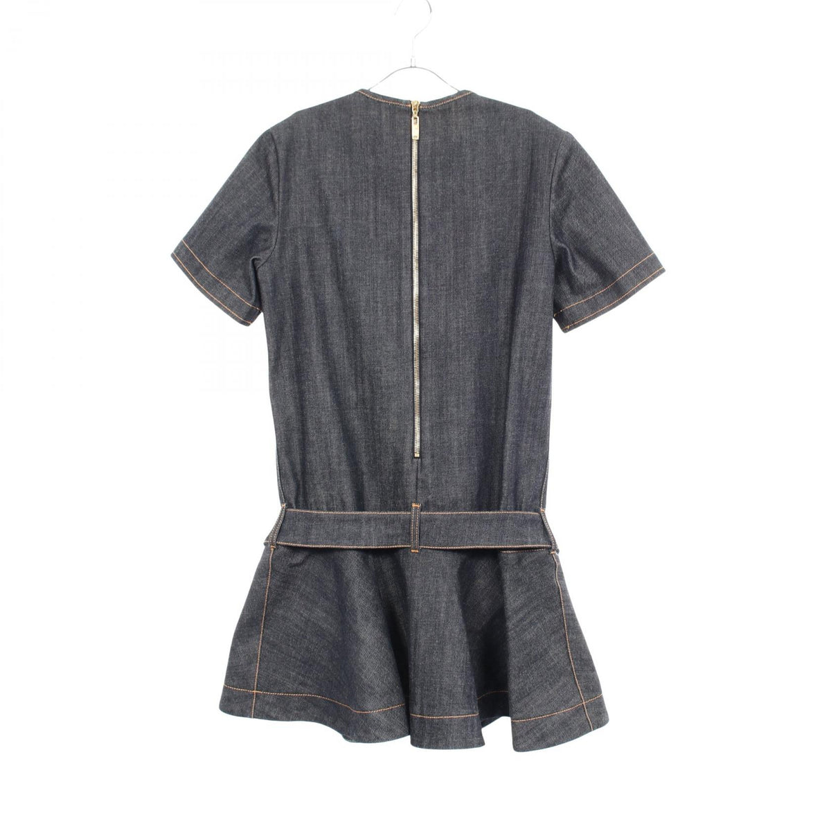 LOUIS VUITTON V-Stitch Denim Dress Size 38