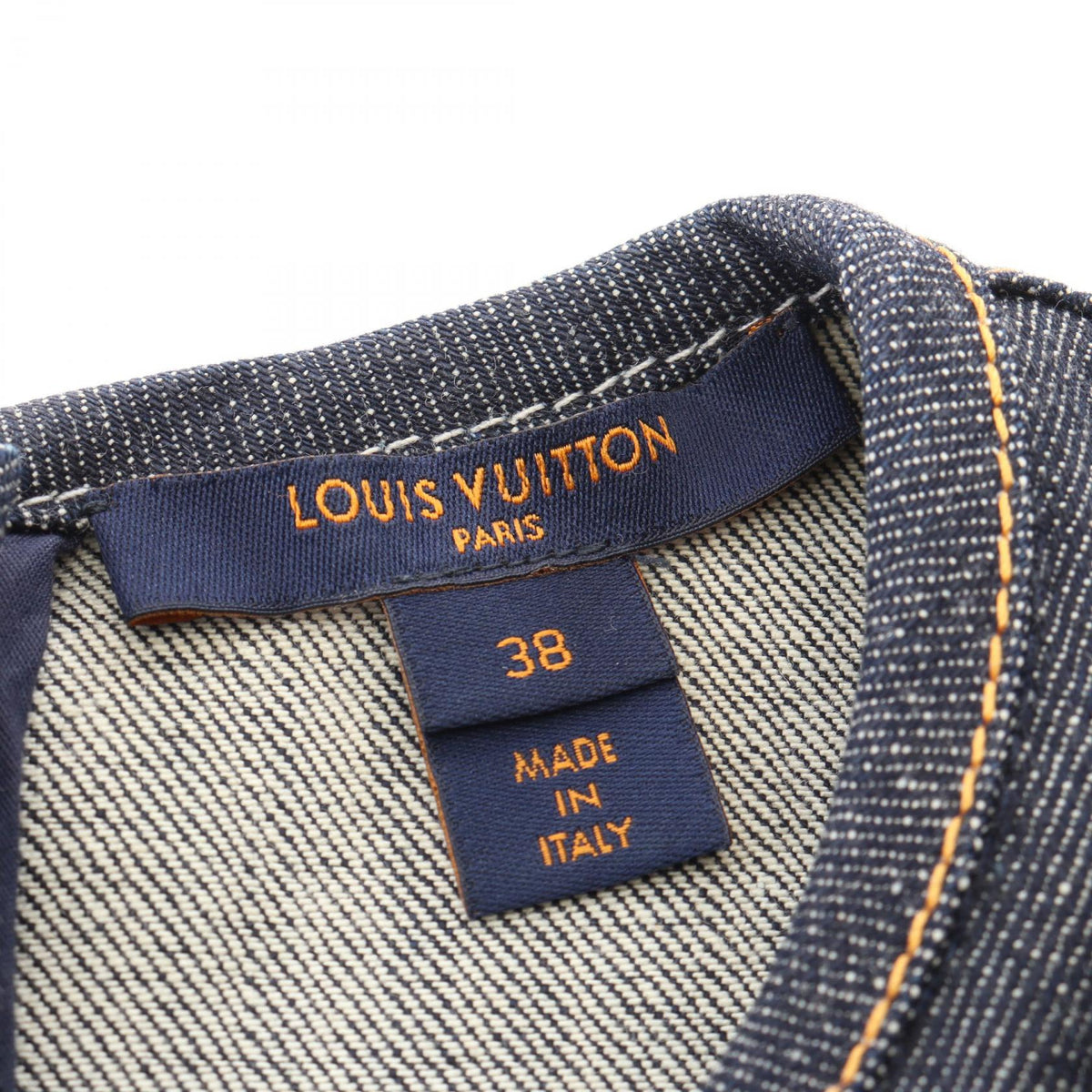 LOUIS VUITTON V-Stitch Denim Dress Size 38