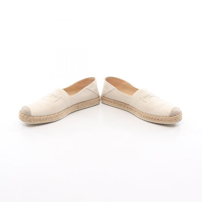 TOD'S Espadrille Leather Slip-Ons Beige Size 37.5