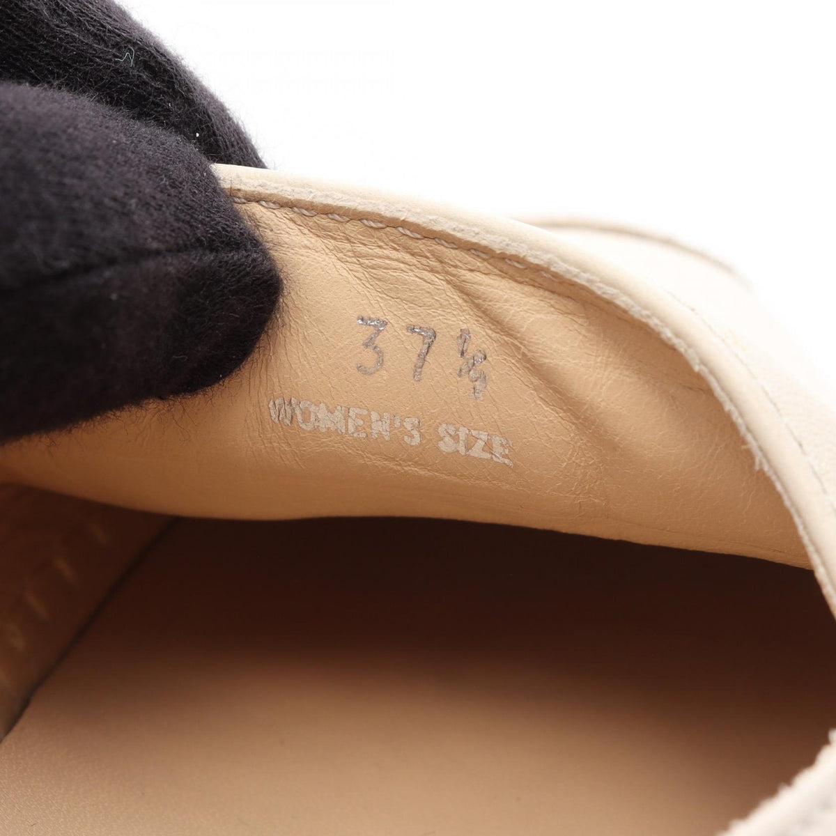 TOD'S Espadrille Leather Slip-Ons Beige Size 37.5