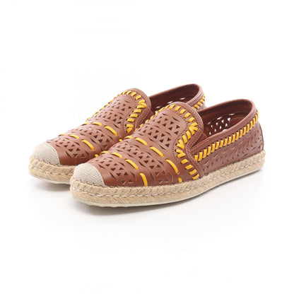 TOD'S Perforated Leather Espadrille Slip-Ons Size 38