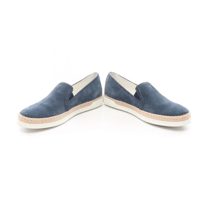 TOD'S Blue Suede Espadrille Slip-Ons Size 37.5