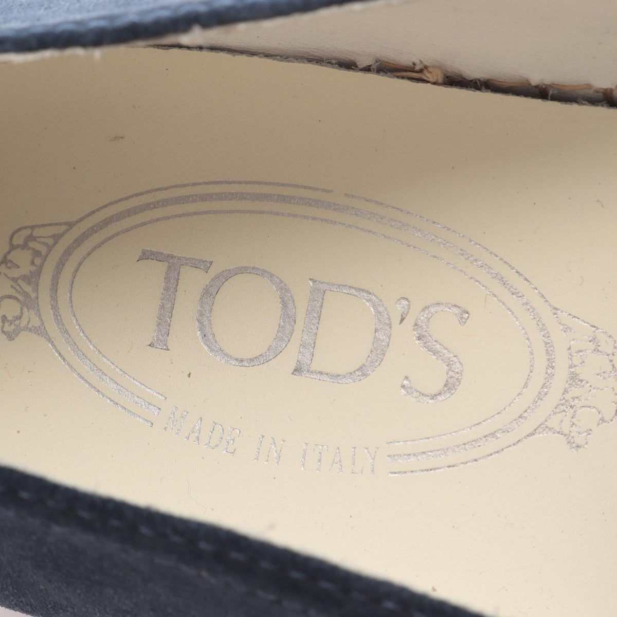 TOD'S Blue Suede Espadrille Slip-Ons Size 37.5