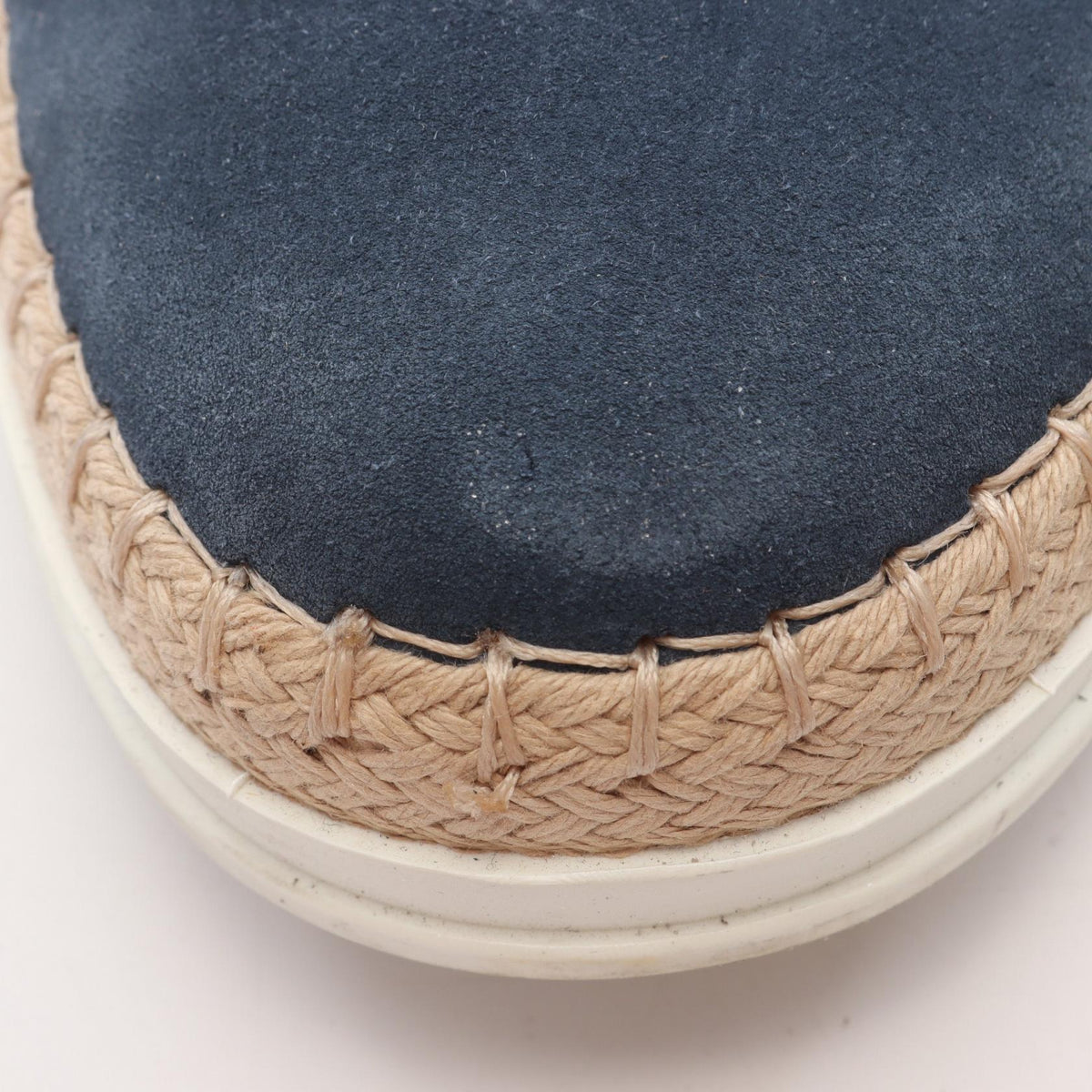 TOD'S Blue Suede Espadrille Slip-Ons Size 37.5