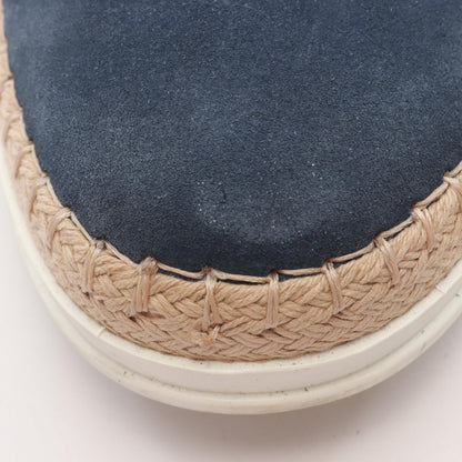 TOD'S Blue Suede Espadrille Slip-Ons Size 37.5
