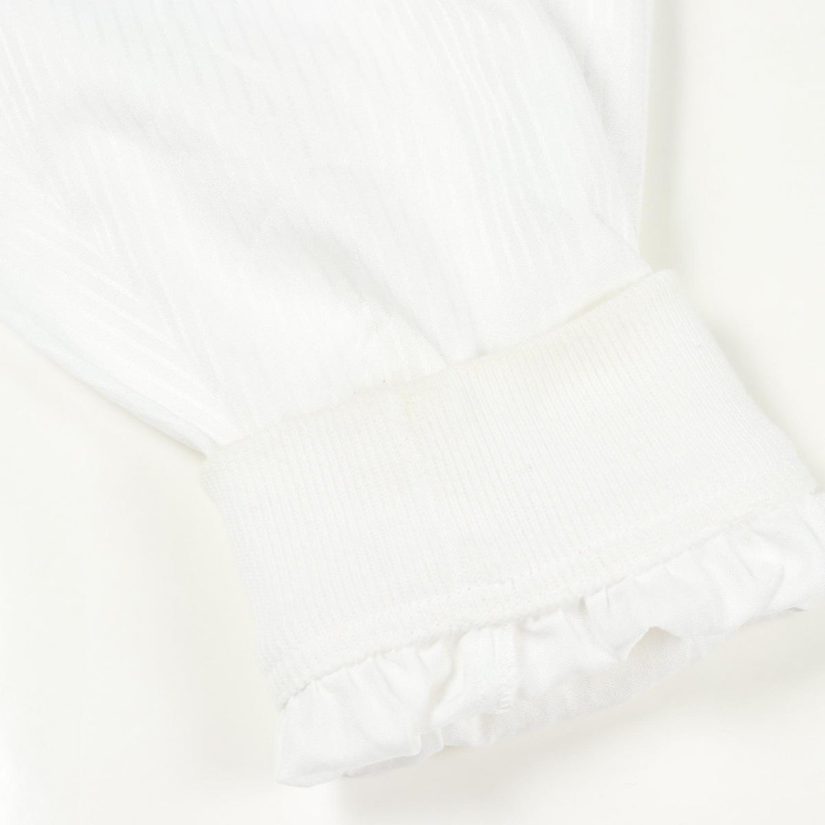 CHANEL Coco Mark Floral Lace Cropped Blouse White Size 36