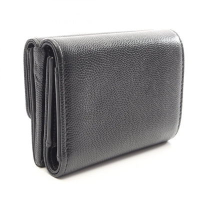 CHANEL Coco Mark Caviar Small Wallet Black