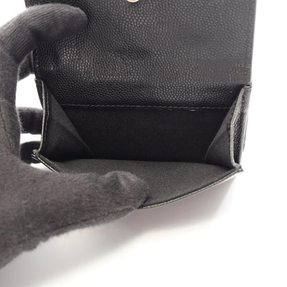CHANEL Coco Mark Caviar Small Wallet Black
