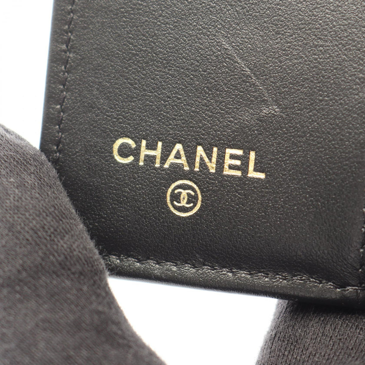 CHANEL Coco Mark Caviar Small Wallet Black