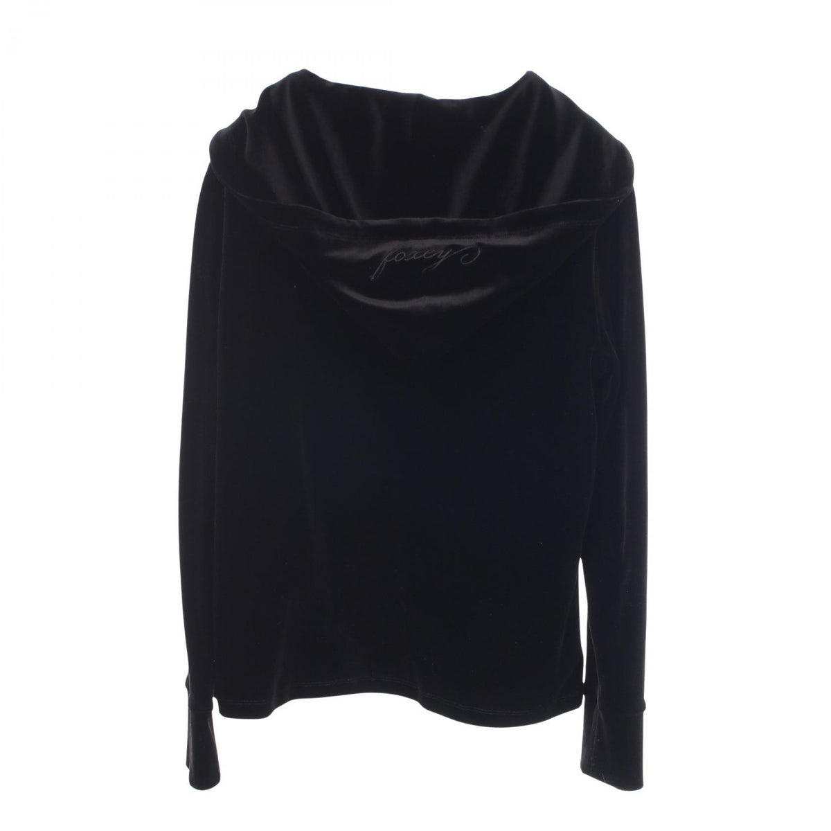 VELOUR NOIR by FOXEY NEW YORK Black Velour Hoodie Size 40