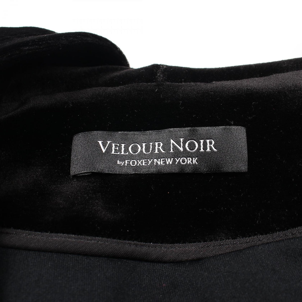 VELOUR NOIR by FOXEY NEW YORK Black Velour Hoodie Size 40