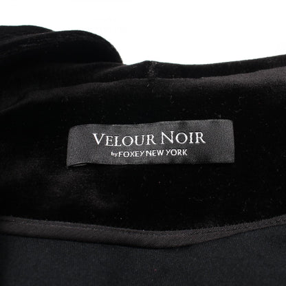 VELOUR NOIR by FOXEY NEW YORK Black Velour Hoodie Size 40