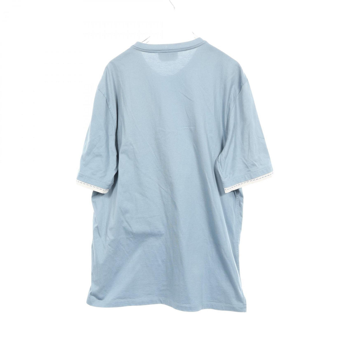HERMES Piqures Sellier T-Shirt Cotton Blue Size M