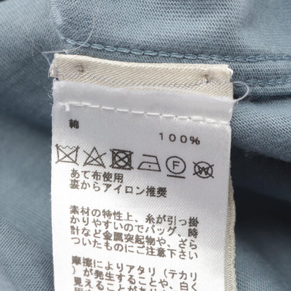 HERMES Piqures Sellier T-Shirt Cotton Blue Size M