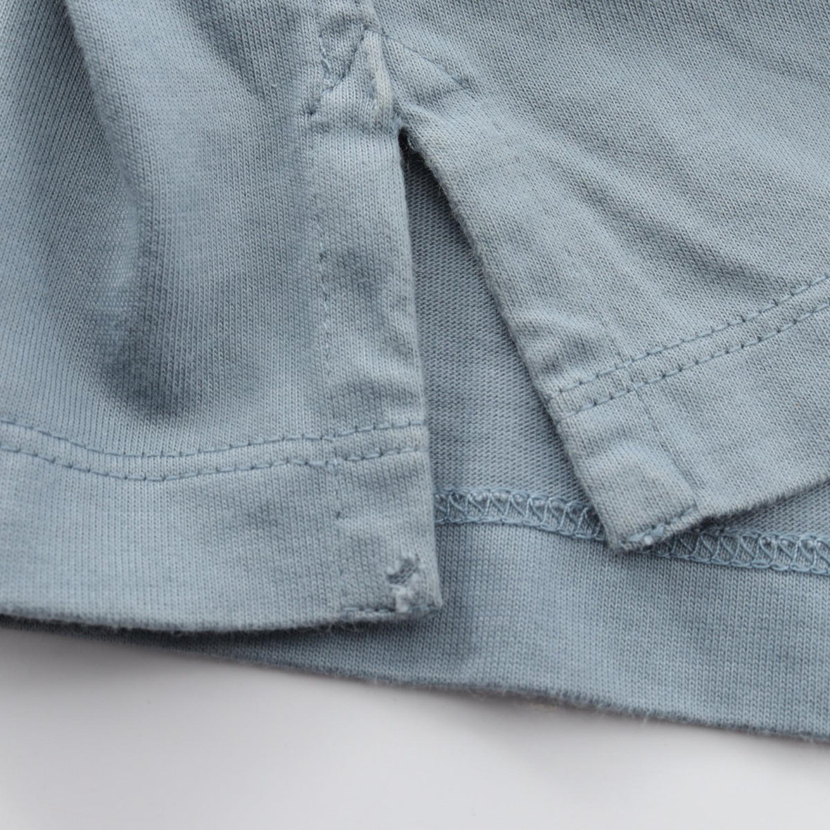 HERMES Piqures Sellier T-Shirt Cotton Blue Size M