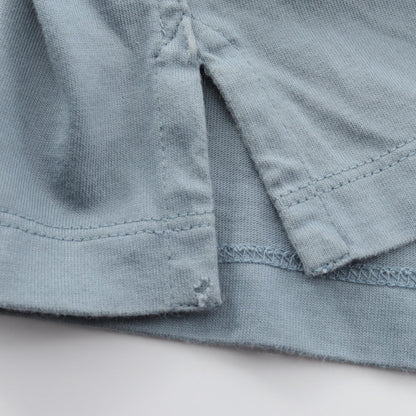 HERMES Piqures Sellier T-Shirt Cotton Blue Size M