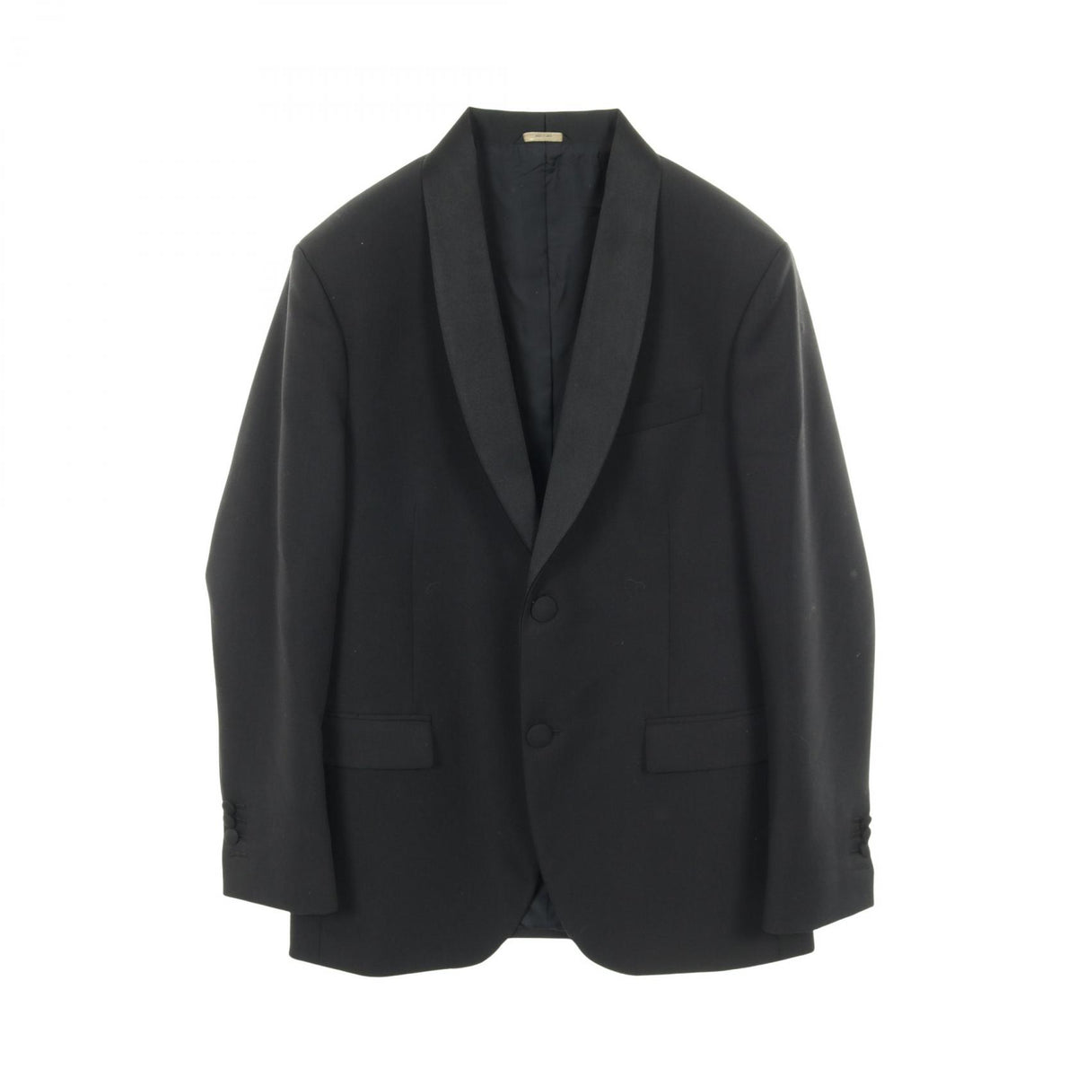 FENDI Monster Bug-Eye Shawl Collar Wool Blazer Black Size 48