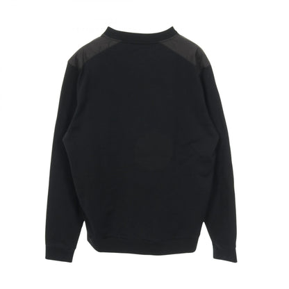 PRADA Triangle Logo Cotton Nylon Sweatshirt Black Size XL