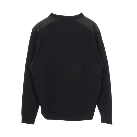 PRADA Triangle Logo Cotton Nylon Sweatshirt Black Size XL