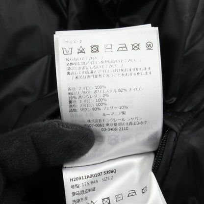 MONCLER STELLAIRE Nylon Down Coat Black Size 2