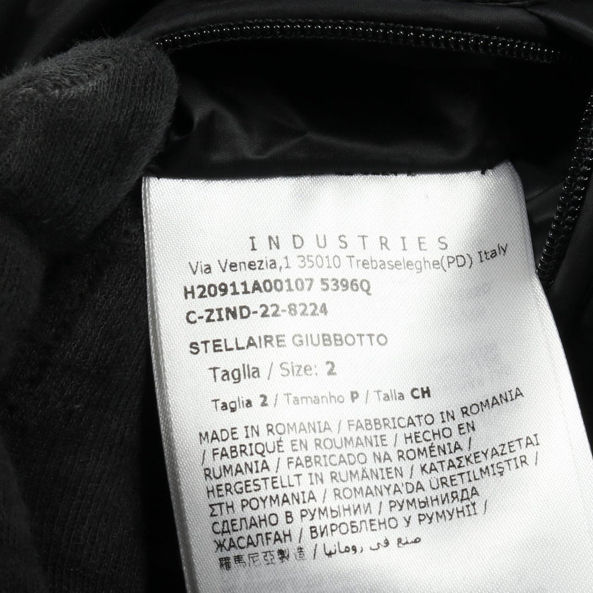 MONCLER STELLAIRE Nylon Down Coat Black Size 2