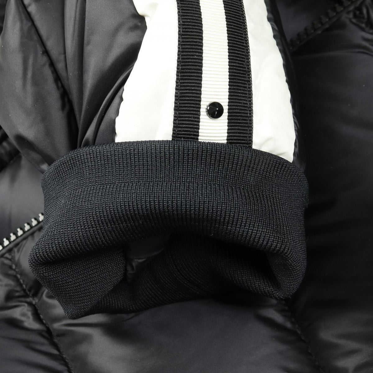 MONCLER STELLAIRE Nylon Down Coat Black Size 2