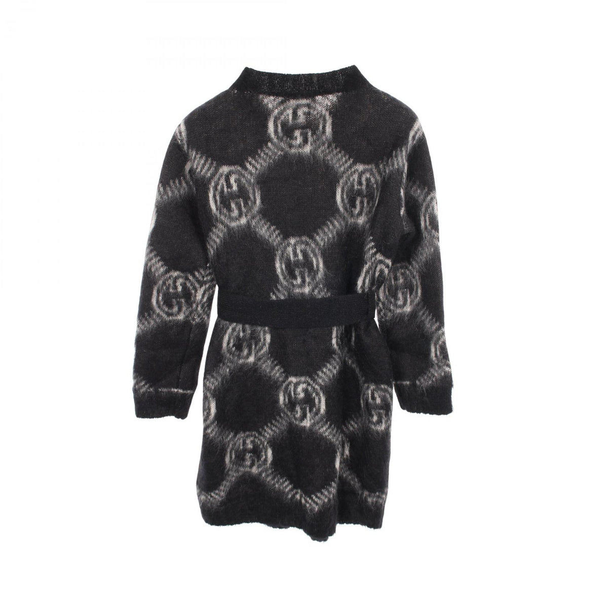 GUCCI GG Logo Wool Mohair Cardigan Black Size XS
