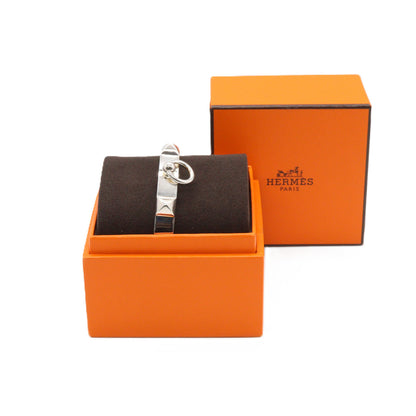HERMES Collier de Chien Sterling Silver Bracelet Size LG