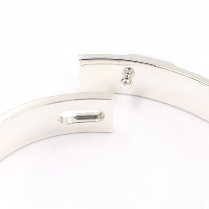HERMES Collier de Chien Sterling Silver Bracelet Size LG