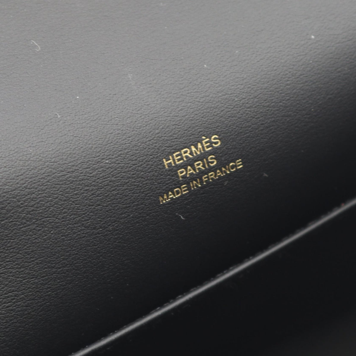 HERMES Mini Pochette Kelly Veau Bag Black