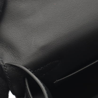 HERMES Mini Pochette Kelly Veau Bag Black
