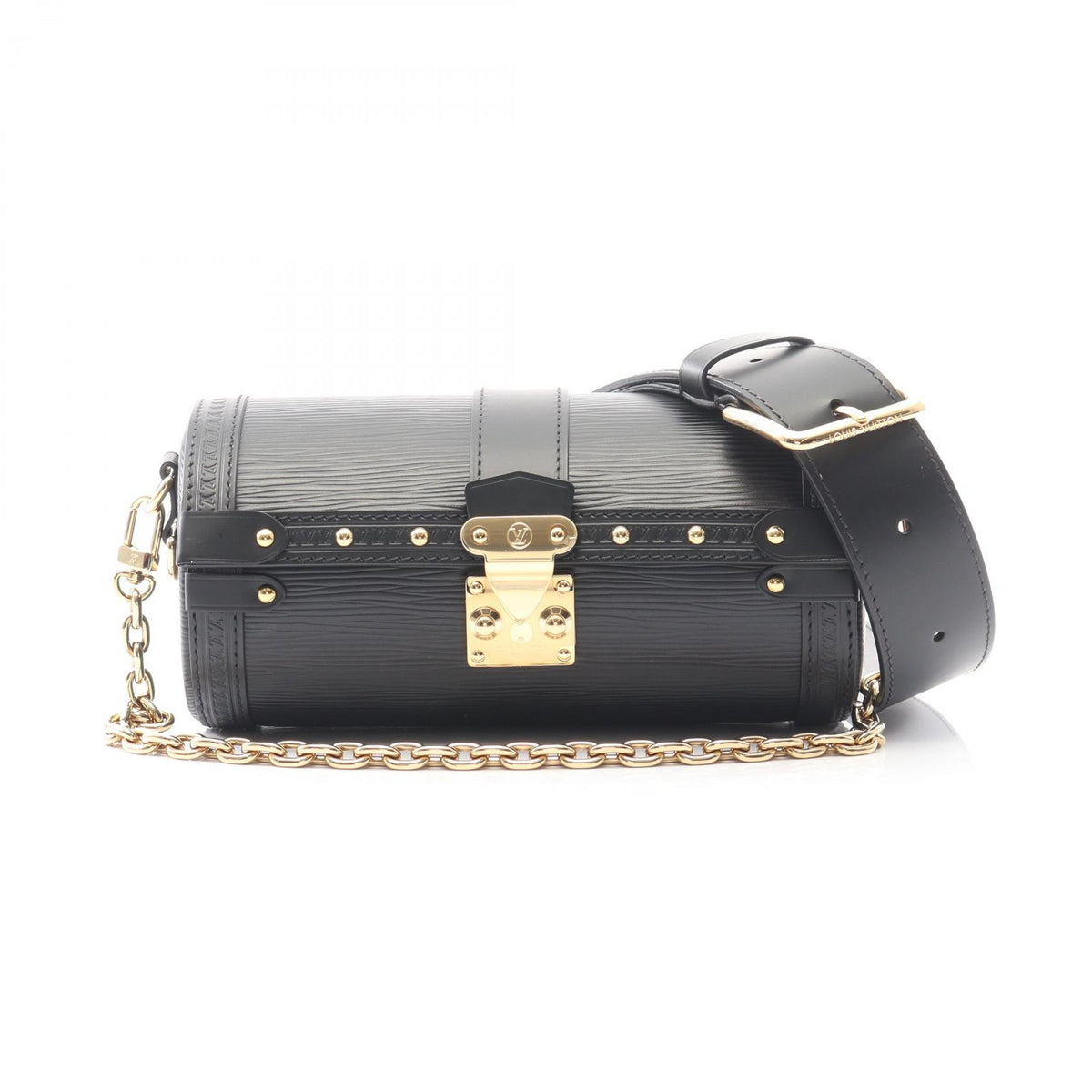 LOUIS VUITTON Papillon Trunk Epi Bag Black