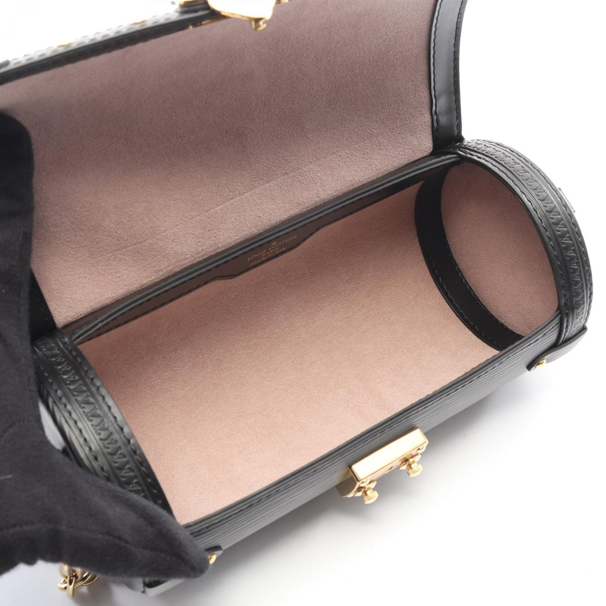 LOUIS VUITTON Papillon Trunk Epi Bag Black