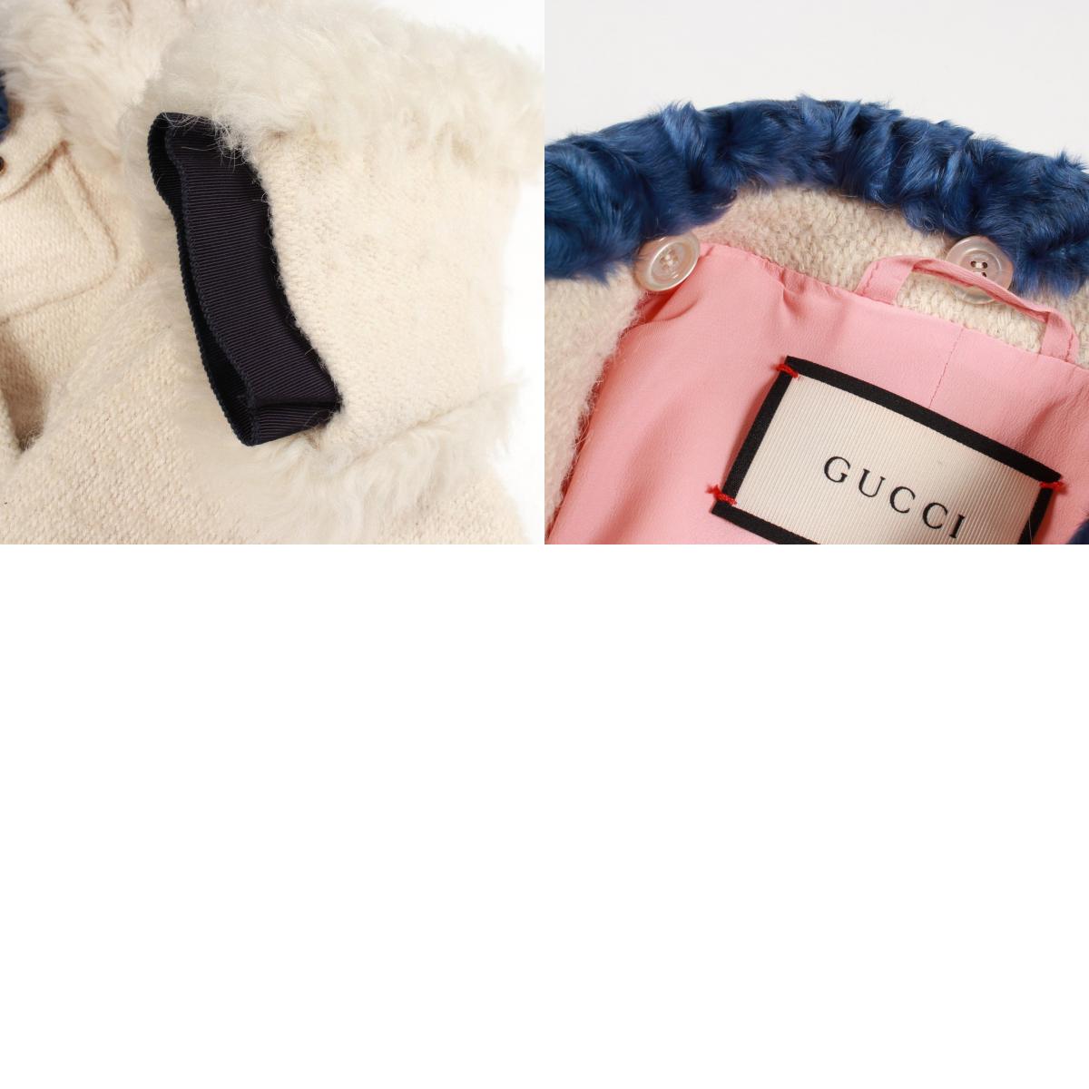 GUCCI GG Button Cotton Mohair Alpaca Coat Size 40