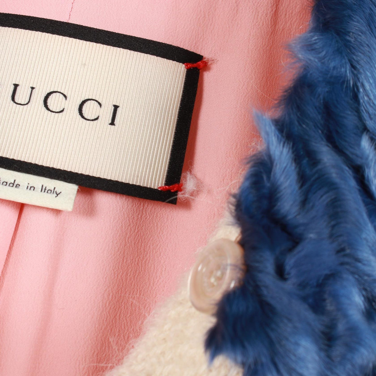 GUCCI GG Button Cotton Mohair Alpaca Coat Size 40