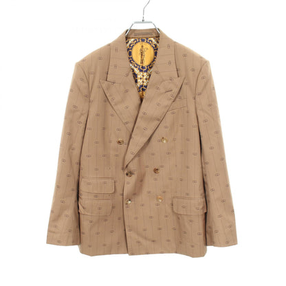 GUCCI Wool Tailored Blazer Brown Size 7-48R