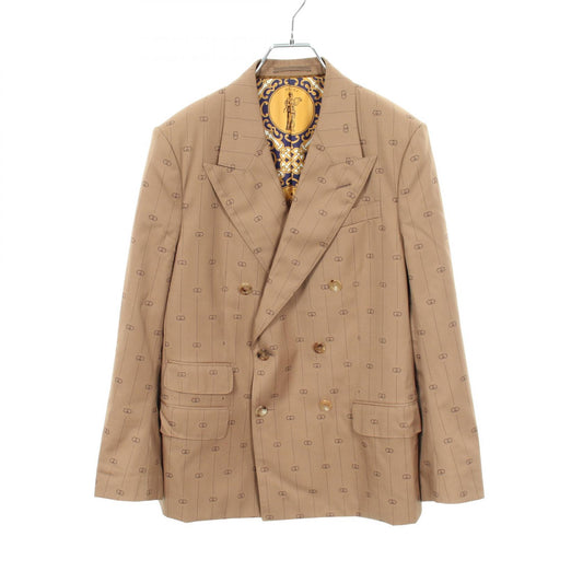GUCCI Wool Tailored Blazer Brown Size 7-48R