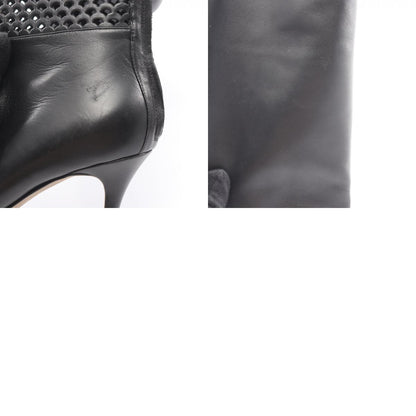 Sergio Rossi Black Leather Long Boots Size 38