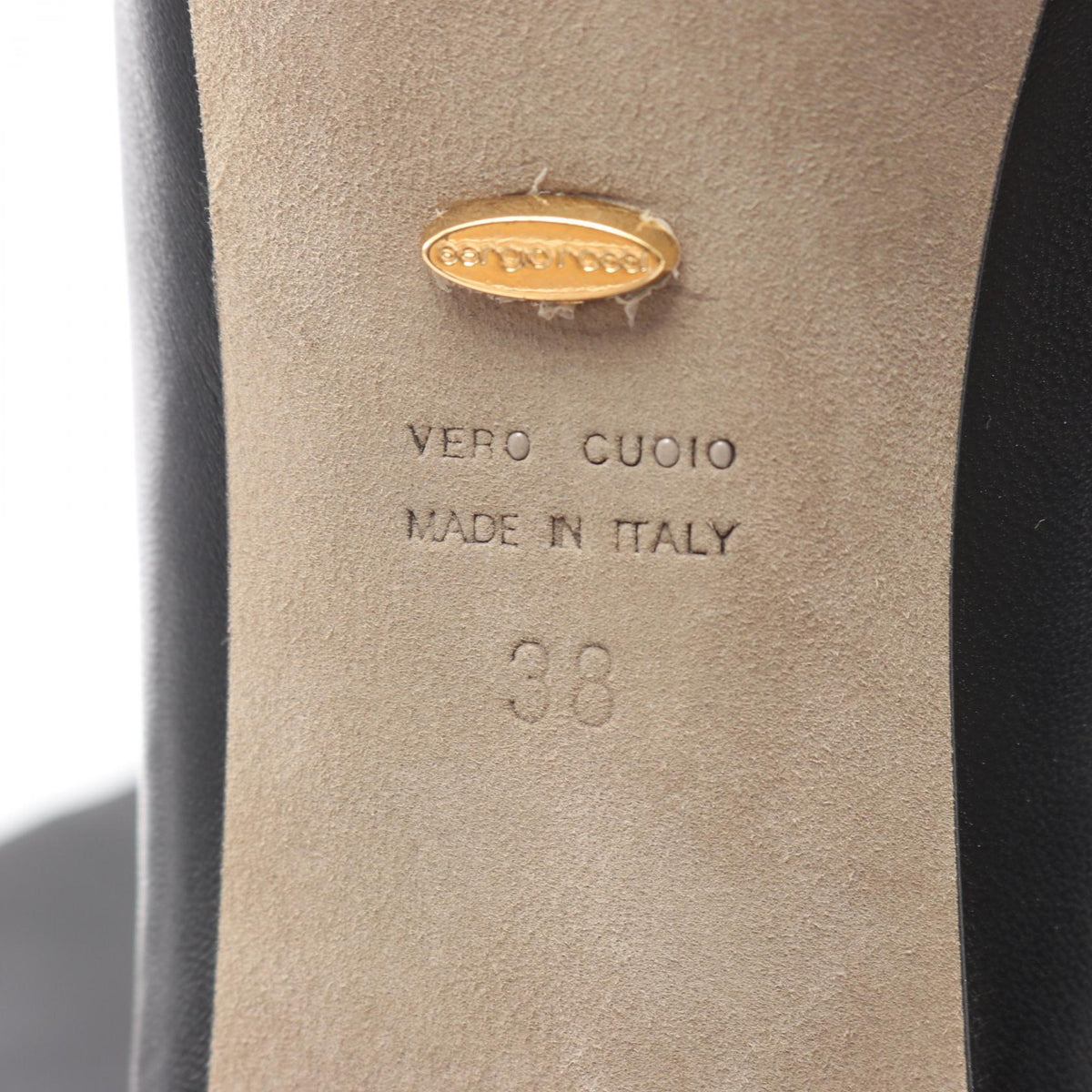 Sergio Rossi Black Leather Long Boots Size 38