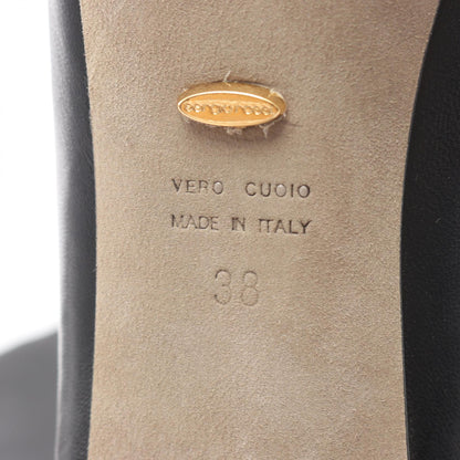 Sergio Rossi Black Leather Long Boots Size 38